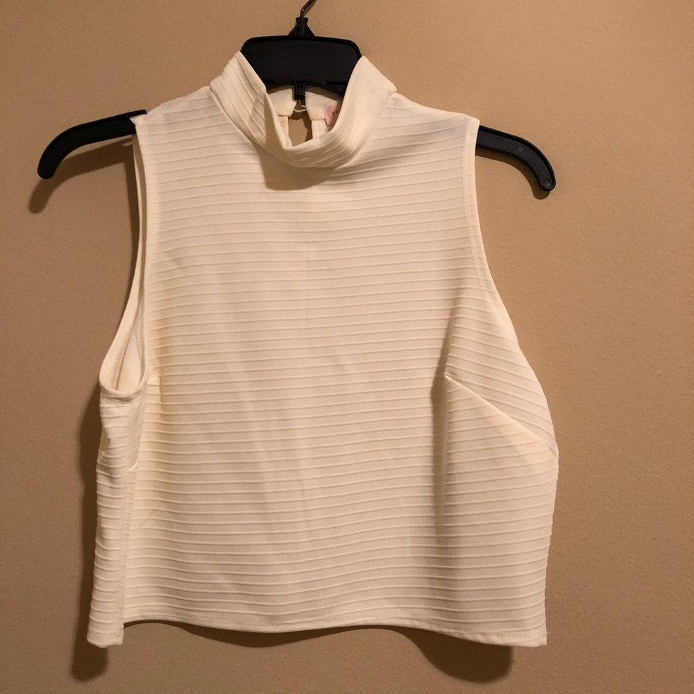 White dressy or casual crop top
